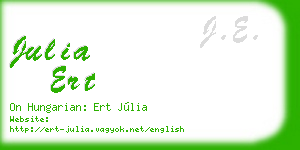 julia ert business card